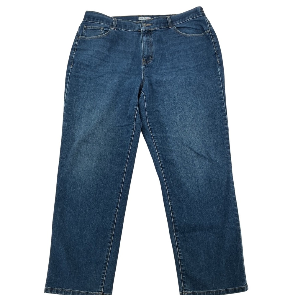Catherines Jeans Womens 16W Blue RightFit Moderately Curvy Straight Leg Casual